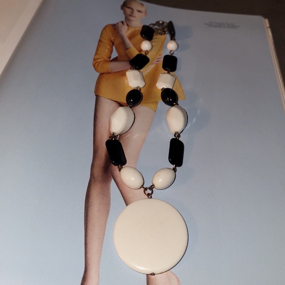 Black and White Beaded Necklace